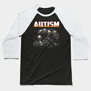 Autism Skeleton Baseball T-Shirt